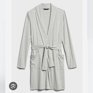 Banana Republic restore robe relaxed soft drapey viscose heather grey XL/XXL